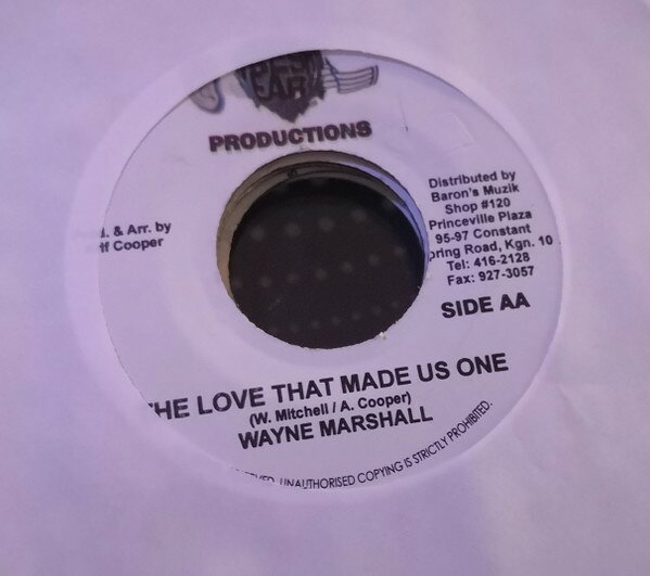 【中古】ジャマイカ7” Elephant Man / Wayne Marshall Wine / The Love That Made Us One NONE Fresh Ear /00080