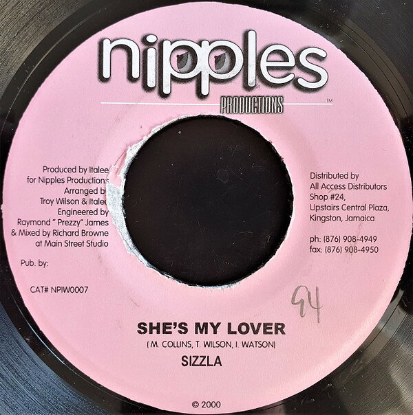 ジャマイカ7” Sizzla Shes My Lover NPIW0007 Nipples Productions /00080