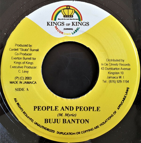 7” Buju Banton / Pickney People And People / Mash Mi Head Up none Kings of Kings /00080