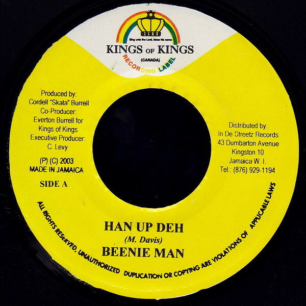 7” Beenie Man / Chrisinti &amp; I Kay Han Up Deh / Rock Me Baby none Kings of Kings /00080