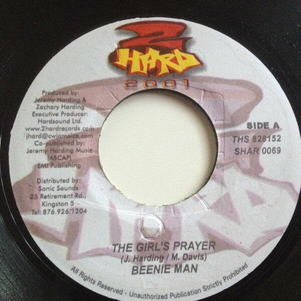ジャマイカ7” Beenie Man The Girls Prayer SHAR0069 2 Hard 2001 /00080