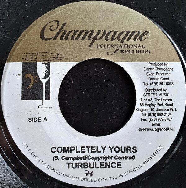 ジャマイカ7” Turbulence Completely Yours NONE Champagne Internatio /00080