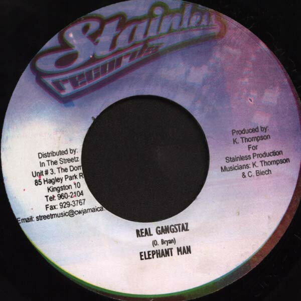 【中古】ジャマイカ7” Elephant Man Real Gangstaz NONE Stainless Records /00080