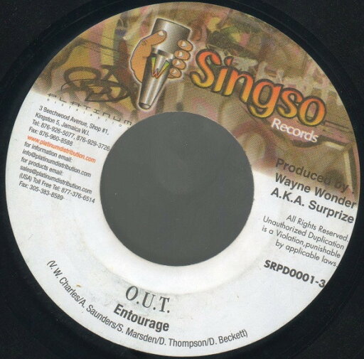 【中古】ジャマイカ7” Entourage / Wayne Wonder & Sur O.U.T. / Curious SRPD00013 Singso Records /00080 【中古】ジャマイカ7” Entourage / Wayne Wonder & Sur O.U.T. / Curious SRPD00013 Singso Records /00080