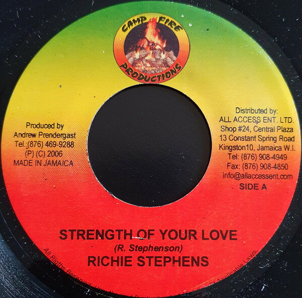 ジャマイカ7” Richie Stephens Strength Of Your Love NONE Camp Fire Production /00080