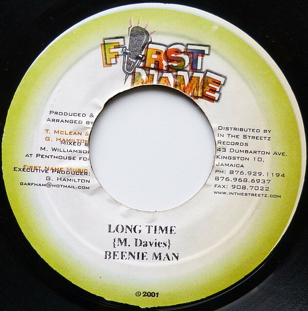 ジャマイカ7” Beenie Man Long Time none First Name Music /00080