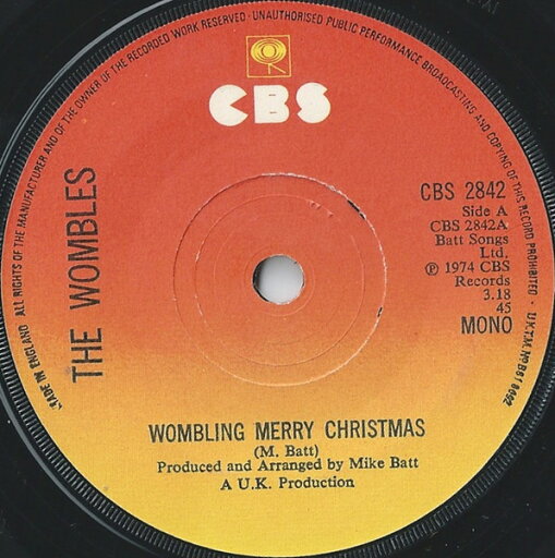 【中古】英7” Wombles Wombling Merry Christmas CBS2842 CBS /00080 【中古】英7” Wombles Wombling Merry Christmas CBS2842 CBS /00080