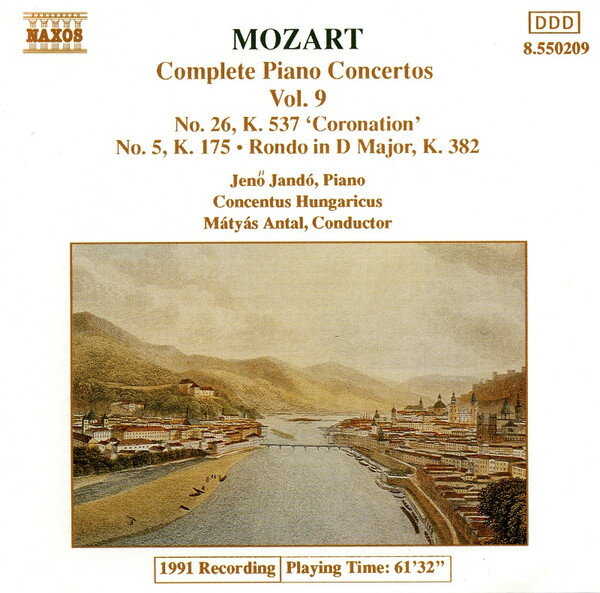 【中古】欧CD Wolfgang Amadeus Mozart , Jeno Complete Piano Concertos, Vol. 9 8550209 Naxos /00110