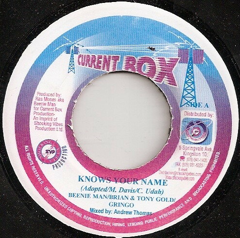 【中古】ジャマイカ7” Beenie Man / Brian Tony Gold Knows Your Name NONE Current Box /00080