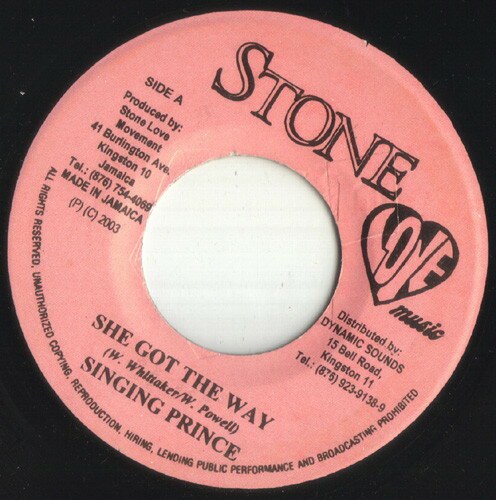 【中古】ジャマイカ7” Singing Prince / L.A. Lewis She Got The Way / Dog & Puss NONE Stone Love Music /00080 【中古】ジャマイカ7” Singing Prince / L.A. Lewis She Got The Way / Dog & Puss NONE Stone Love Music /00080