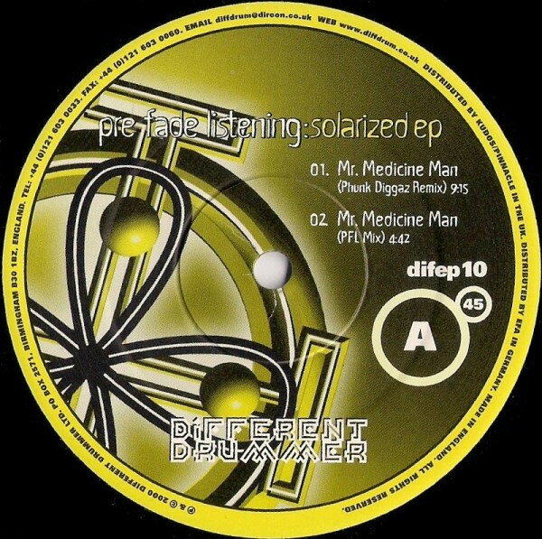 12” Pre Fade Listening Solarized EP DIFEP10 Different Drummer /00250
