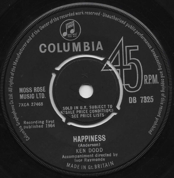 【中古】英7” Ken Dodd Happiness DB7325 Columbia /00080