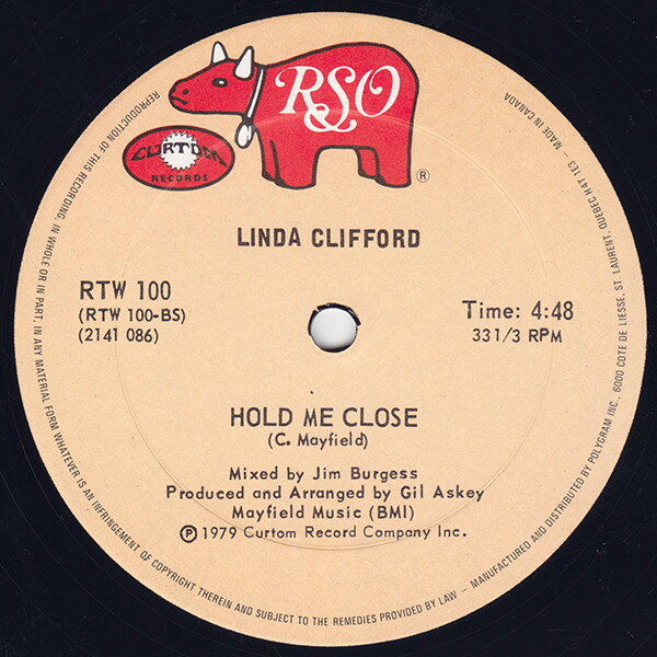 12” Linda Clifford Bridge Over Troubled Water RTW100 RSO, Curtom /00250
