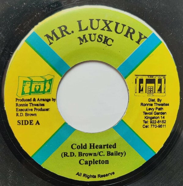 【中古】ジャマイカ7” Capleton / Military Man Cold Hearted / If A Love Wi A Deal Wid NONE Mr. Lux..