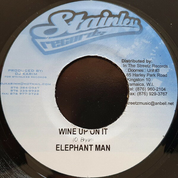 Artist Name: K - 【中古】7” Elephant Man Wine Up On It NONE Stainless Records /00080
