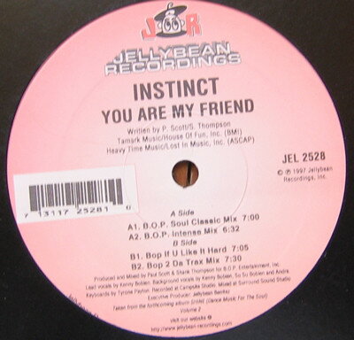 【中古】米12” Instinct You Are My Friend JEL2528 Jellybean Recordings /00250 【中古】米12” Instinct You Are My Friend JEL2528 Jellybean Recordings /00250