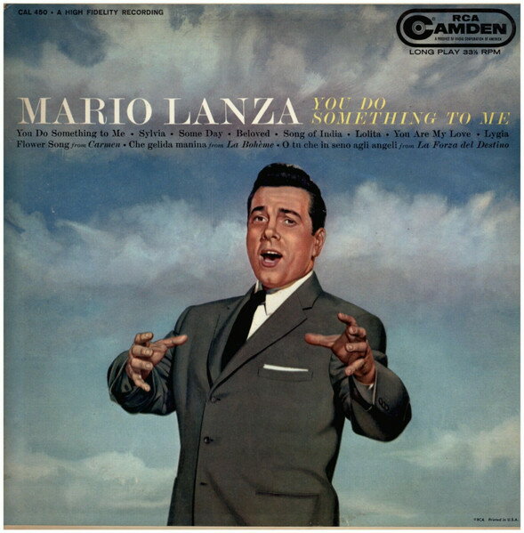 【中古】米LP Mario Lanza You Do Something To Me CAL450 RCA CAMDEN /00260