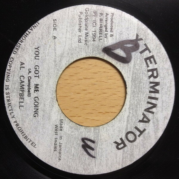 ・アーティスト Al Campbell ・タイトル You Got Me Going ・レーベル・型番 Xterminator NONE ・フォーマット 7インチレコード ・コンディション(盤) 良い (VG+) ・コンディション(ジャケット) プレインカバー（元ジャケット／カバー無し） ・コンディション(帯) オビなし ・特記事項 サンプル画像です。実際の商品の画像ではありません 商品写真はバーコード/カタログ番号に対応したサンプル画像ですので、お送りする商品の画像ではありません。帯やライナーなどの付属品は、特記事項に記載されている場合のみ含まれます。プロモやカラーレコードなどの仕様についても、該当する場合のみ特記事項に記載しています。 【ご購入前に必ずご確認ください】 ・本店サイト(www.recordcity.jp)とは価格、送料が違います ・本店サイト、その他支店のオーダーとは同梱発送できません ・注文確定後に別の注文を頂いた場合、注文同士の同梱は致しかねます。 ・別倉庫から発送しているため、店頭受け渡しは対応しておりません ・一部商品は他の通販サイトでも販売しているため、ご注文のタイミングによっては商品のご用意ができない場合がございます。 ・土日祝日はお休みです 金曜・祝前日9時以降のご連絡またはご入金は、返答または発送が週明け・祝日明けに順次対応となります。 ・ご購入後のキャンセル不可 ご購入後のキャンセルはいかなる理由においてもお受けできません。ご了承の上、ご購入くださいませ。 ・日本郵便(ゆうパック/ゆうメール)によるお届けになります。 ・中古品であることをご理解ください 当ストアでは中古商品を主に販売しております。中古品であることをご理解の上ご購入ください。また、一部商品はRecordCityオンラインストアで試聴可能です。 ・返品について お客様のご都合による返品は一切承っておりません。 表記の内容と実際の商品に相違がある場合、また針飛び等で返品・返金をご希望される場合は、商品の到着後1週間以内にご連絡ください。商品の返送をこちらで確認後、キャンセル・返金を行います。 コンディションVG以下の商品は返品できません。プレイに影響のない表面のこすれ傷、プレス起因のノイズ盤は返品の対象外です。 【コンディション表記】 ・ほぼ新品(M-)(Like New) 完全な新品。未使用。当店ではほぼ使用しません ・非常に良い(EX)(Excellent) 中古盤として美品な状態。わずかな経年を感じるものの傷みを感じさせない、当店基準で最高の状態 ・良い(VG+)(Very Good Plus) 丁寧に扱われた中古品で、軽い使用感がみられる。 ・可(VG)(Acceptable) 使い込まれた中古品で、「良い」よりもさらに使用感がみられる。 ・悪い(VG-)(Bad) 状態が悪いアイテム。使用の保障はなく、再生不可、針飛び、目立つノイズがあるかもしれない。状態によるクレーム不可。返品不可。 ・非常に悪い(G)(Very Bad) 「悪い」よりさらに状態が悪いアイテム。使用の保障はなく、再生不可、針飛び、目立つノイズがあるかもしれない。状態によるクレーム不可。返品不可。 ・ジャンク(Fair)(Junk/Fair) 割れている、反っている、水ダメージがある、カビ、ジャケットが分離している、ひどい書き込み、ひどい擦れなど最低の状態。使用の保障はなく、再生不可、針飛び、目立つノイズがあるかもしれない。状態によるクレーム不可。返品不可。 ・ジャンク(Poor)(Junk/Poor) 割れている、反っている、水ダメージがある、カビ、ジャケットが分離している、ひどい書き込み、ひどい擦れなど最低の状態。使用の保障はなく、再生不可、針飛び、目立つノイズがあるかもしれない。状態によるクレーム不可。返品不可。