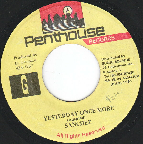 【中古】7” Sanchez Yesterday Once More NONE Penthouse Records /00080