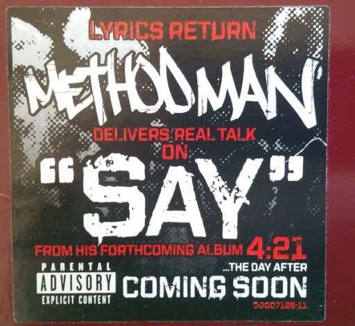 【中古】米12” Method Man Say B000712611 Def Jam Recordings /00250 【中古】米12” Method Man Say B000712611 Def Jam Recordings /00250