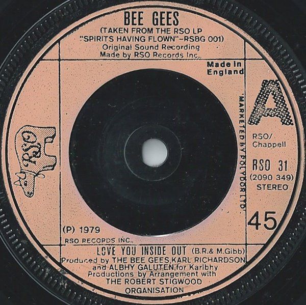【中古】7インチ Bee Gees Love You Inside Out / Im Satisfied RSO31 RSO