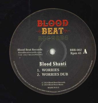 【新品】英12” Blood Shanti Worries; Worries Dub / Show I The Way; Show I The W BBR002 Blood Beat UK /00200