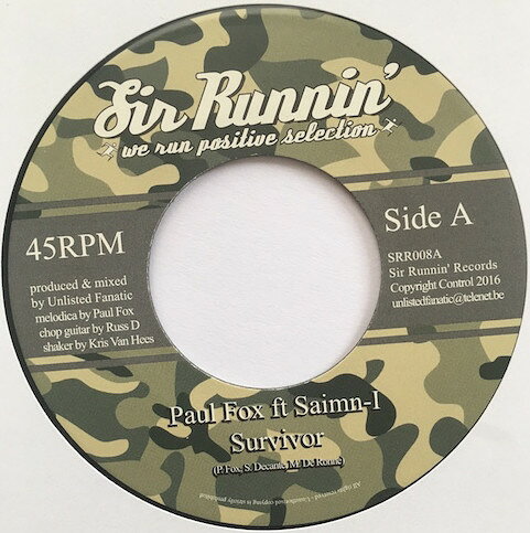 7” Paul Fox (12) Feat Saimn-I Survivor SRR008 SIR RUNNIN RECORDS /00080