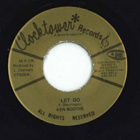 米7” Ken Boothe Let Go / (Instrumental) CT628 Clocktower /00048