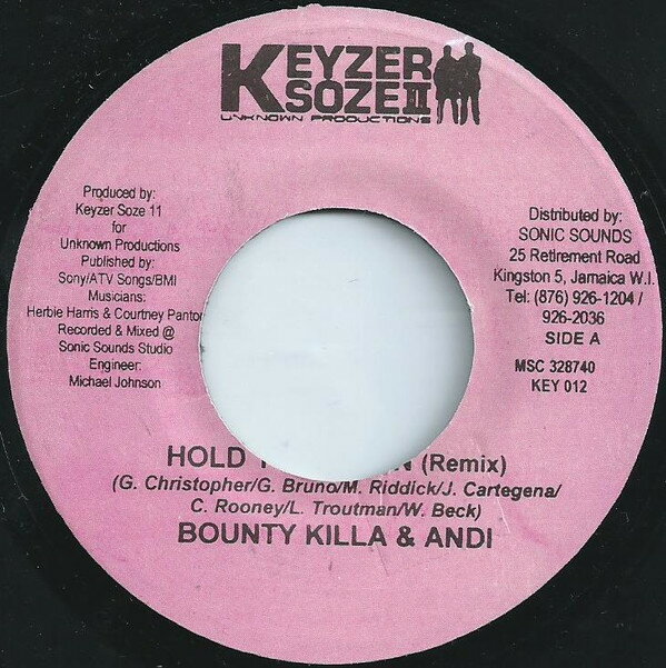 【中古】ジャマイカ7” Bounty Killer & Andi / VC Hold You Down (Remix) / Ordinary People KEY012 Keyzer Soze II /00080