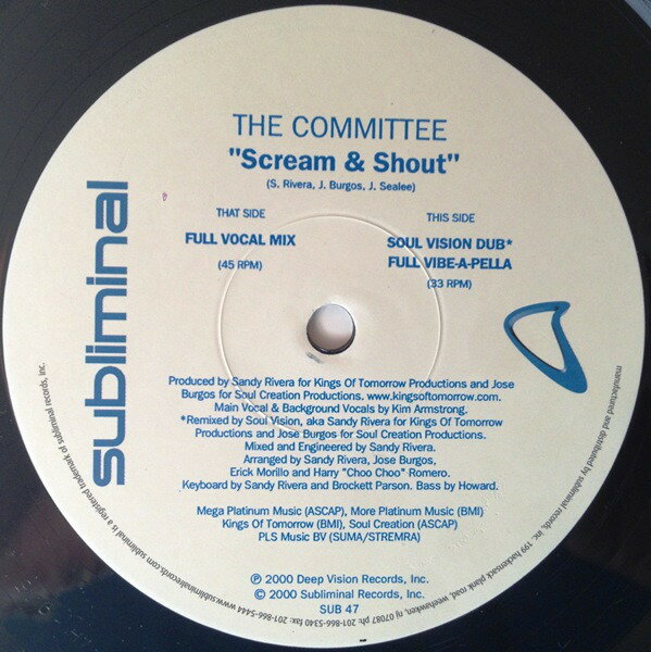 【中古】米12” Committee Scream & Shout SUB47 Subliminal /00250