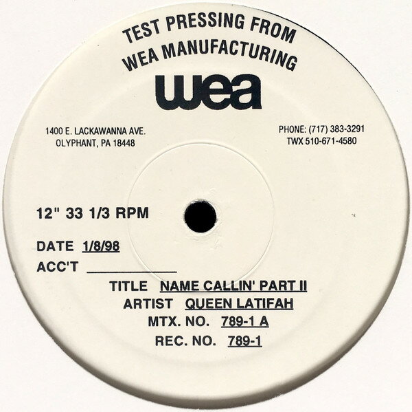 【中古】米12” Queen Latifah Name Callin Part II 7891 WEA /00250