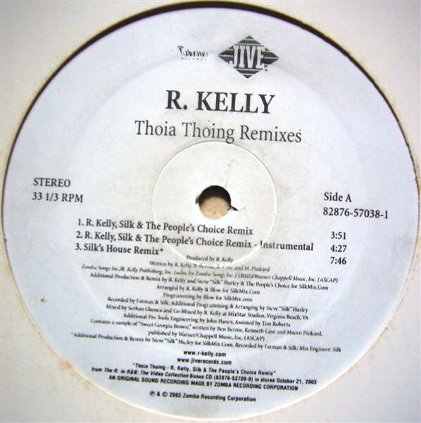 Western  Music - 【中古】米12” R. Kelly Thoia Thong (Remixes) 82876570381 Jive /00250