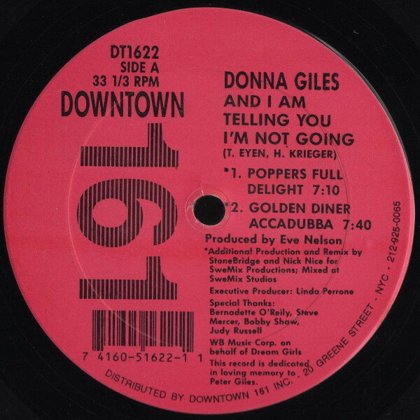 ・アーティスト Donna Giles ・タイトル And I Am Telling You I'm Not Going ・レーベル・型番 DOWNTOWN 161 DT1622 ・フォーマット 12" ・コンディション(盤) 可 (VG) ・コンディション(ジャケット) プレインカバー（元ジャケット／カバー無し） ・コンディション(帯) オビなし ・特記事項 【カバーにキズ/ダメージ】【盤に突起あり】【レーベルにダメージ】 サンプル画像です。実際の商品の画像ではありません 商品写真はバーコード/カタログ番号に対応したサンプル画像ですので、お送りする商品の画像ではありません。帯やライナーなどの付属品は、特記事項に記載されている場合のみ含まれます。プロモやカラーレコードなどの仕様についても、該当する場合のみ特記事項に記載しています。 【ご購入前に必ずご確認ください】 ・本店サイト(www.recordcity.jp)とは価格、送料が違います ・本店サイト、その他支店のオーダーとは同梱発送できません ・注文確定後に別の注文を頂いた場合、注文同士の同梱は致しかねます。 ・別倉庫から発送しているため、店頭受け渡しは対応しておりません ・一部商品は他の通販サイトでも販売しているため、ご注文のタイミングによっては商品のご用意ができない場合がございます。 ・土日祝日はお休みです 金曜・祝前日9時以降のご連絡またはご入金は、返答または発送が週明け・祝日明けに順次対応となります。 ・ご購入後のキャンセル不可 ご購入後のキャンセルはいかなる理由においてもお受けできません。ご了承の上、ご購入くださいませ。 ・日本郵便(ゆうパック/ゆうメール)によるお届けになります。 ・中古品であることをご理解ください 当ストアでは中古商品を主に販売しております。中古品であることをご理解の上ご購入ください。また、一部商品はRecordCityオンラインストアで試聴可能です。 ・返品について お客様のご都合による返品は一切承っておりません。 表記の内容と実際の商品に相違がある場合、また針飛び等で返品・返金をご希望される場合は、商品の到着後1週間以内にご連絡ください。商品の返送をこちらで確認後、キャンセル・返金を行います。 コンディションVG以下の商品は返品できません。プレイに影響のない表面のこすれ傷、プレス起因のノイズ盤は返品の対象外です。 【コンディション表記】 ・ほぼ新品(M-)(Like New) 完全な新品。未使用。当店ではほぼ使用しません ・非常に良い(EX)(Excellent) 中古盤として美品な状態。わずかな経年を感じるものの傷みを感じさせない、当店基準で最高の状態 ・良い(VG+)(Very Good Plus) 丁寧に扱われた中古品で、軽い使用感がみられる。 ・可(VG)(Acceptable) 使い込まれた中古品で、「良い」よりもさらに使用感がみられる。 ・悪い(VG-)(Bad) 状態が悪いアイテム。使用の保障はなく、再生不可、針飛び、目立つノイズがあるかもしれない。状態によるクレーム不可。返品不可。 ・非常に悪い(G)(Very Bad) 「悪い」よりさらに状態が悪いアイテム。使用の保障はなく、再生不可、針飛び、目立つノイズがあるかもしれない。状態によるクレーム不可。返品不可。 ・ジャンク(Fair)(Junk/Fair) 割れている、反っている、水ダメージがある、カビ、ジャケットが分離している、ひどい書き込み、ひどい擦れなど最低の状態。使用の保障はなく、再生不可、針飛び、目立つノイズがあるかもしれない。状態によるクレーム不可。返品不可。 ・ジャンク(Poor)(Junk/Poor) 割れている、反っている、水ダメージがある、カビ、ジャケットが分離している、ひどい書き込み、ひどい擦れなど最低の状態。使用の保障はなく、再生不可、針飛び、目立つノイズがあるかもしれない。状態によるクレーム不可。返品不可。