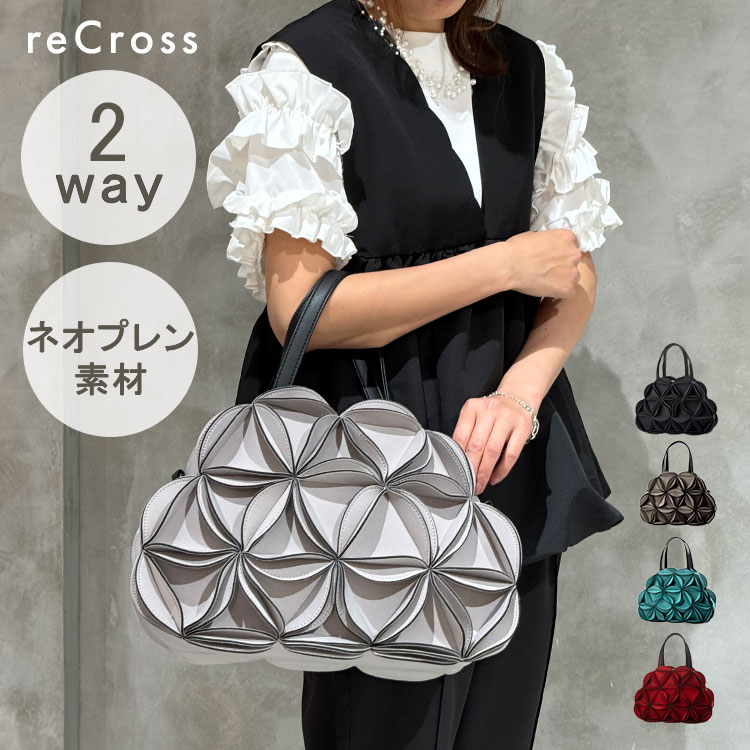 フラワー 花 バッグ レディース ネオプレン 2way ボストンバッグ ショルダーバッグ 3D 立体 通勤 通学 軽量 手提げ 大容量 肩掛け 斜め掛け ダイバー素材 ポケット おしゃれ 大人 斜めがけ プレゼント miooggi