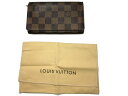 【中古】 LouisVuitton ダミエ ポルトフォイユトレゾール N61736