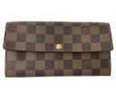 【中古】 LOUIS VUITTON ルイヴィトン ダミエ ポルトフォイユ サラ M61734