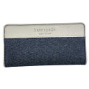 【中古】 Kate Spade ケイトスペード Cameron 長財布 ラージ スリム デニム