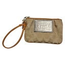 【中古】 COACH コーチ ポーチ シグネチャー ポピー 【メール便可】 1