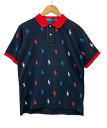 【中古】 POLO RALPH LAUREN ポロ ラルフローレン ポロシャツ ポニー柄 プリント サイズL 4