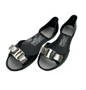 【中古】 SalvatoreFerragamo サルヴァトーレフェラガモ ヴァラ ラバーサンダル リボン 7 4