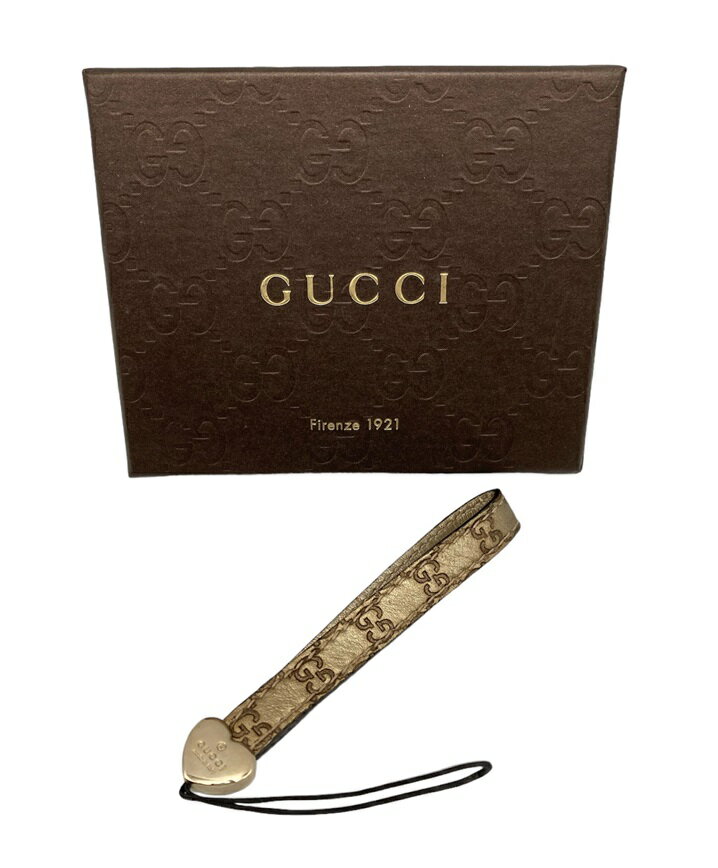 GUCCI グッチ マイクログッチシマ ハート 携帯ストラップ 282562 中古 送料無料 D4