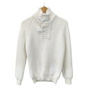 【中古】 EMPORIO ARMANI ニット トップス メンズ 春 コットン ホワイト XSサイズ 3K1MZ1 1M5FZ T1