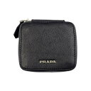 【中古】 PRADA プラダ コンタクトケース SAFFIANO サフィアーノ ブラック 2ARA18 T1