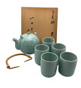 【中古】 門工房 山田光 白青磁 茶器 D4
