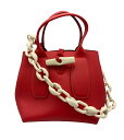 【中古】 LONGCHAMP ロンシャン ロゾ トップハンドル 2WAY ショルダーバッグ D4