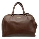 【中古】 kate spade ケイトスペード ショルダー バッグ 牛革 ブラウン W4