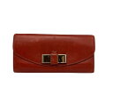 【中古】 Chloe クロエ LILY リリィ 2つ折り 長財布 リボン D4