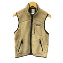 【中古】 patagonia パタゴニア フリースベスト メンズ クラシックレトロX ベージュ XSサイズ 23045F6 T1(4)