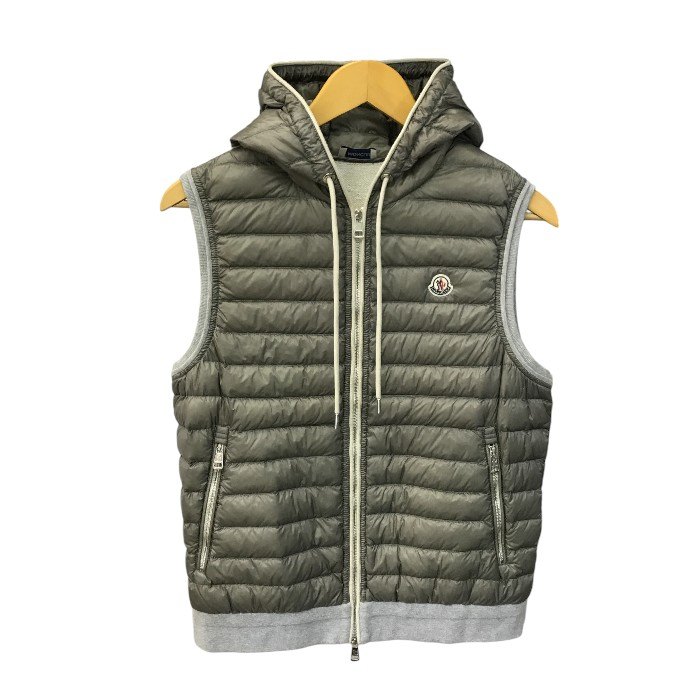 【中古】 MONCLER モンクレール ダウンベスト レディース ナイロン/コットン グレー Mサイズ B10918437500 80945 T1