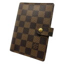 【中古】 LOUIS VUITTON ルイヴィトン ダミエ アジェンダPM R20700 手帳カバー W4(4)
